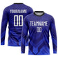 Custom Dark Purple White Royal-Navy Sublimation Soccer Uniform Jersey Limited
