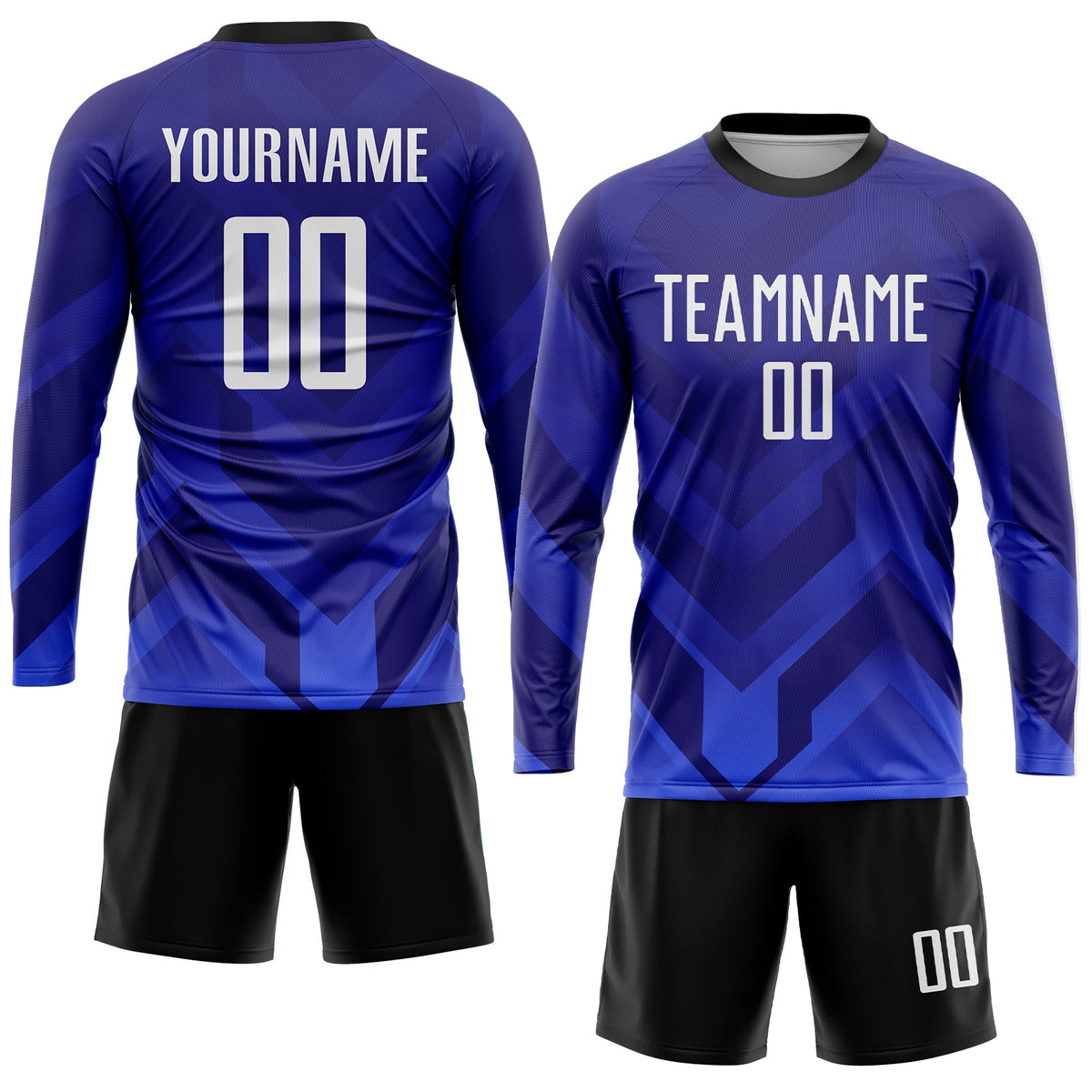 Custom Dark Purple White Royal-Navy Sublimation Soccer Uniform Jersey Limited