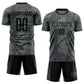 Custom Olive Black Sublimation Salute To Service Soccer Uniform Jersey Limited