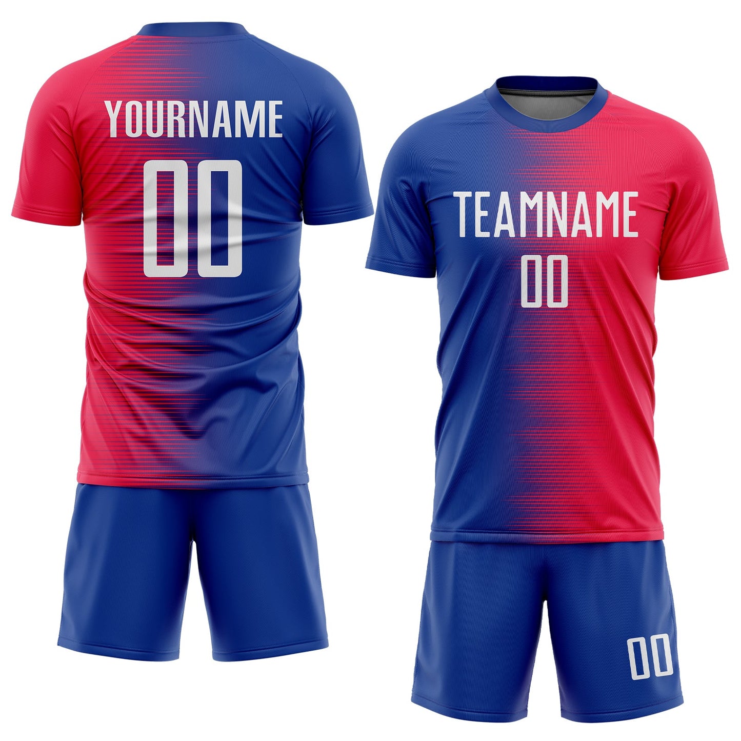 Custom Red White-Royal Sublimation Soccer Uniform Jersey Limited
