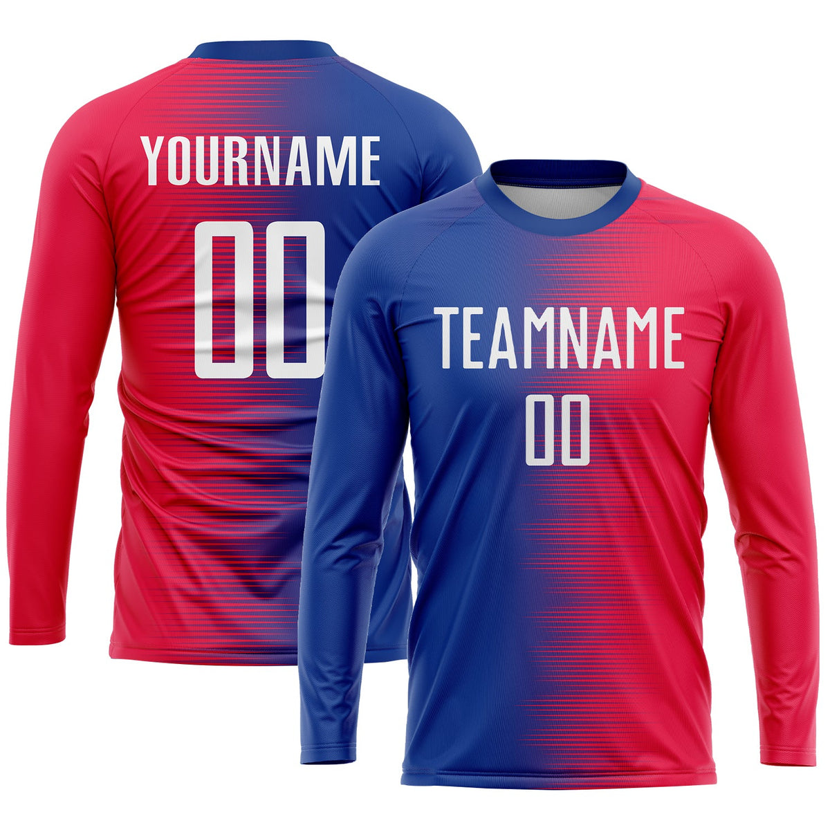 Custom Red White-Royal Sublimation Soccer Uniform Jersey Limited