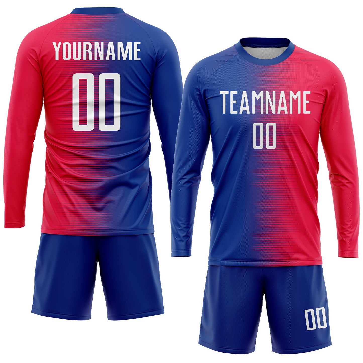 Custom Red White-Royal Sublimation Soccer Uniform Jersey Limited