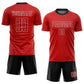 Custom Red Red-Black Sublimation Soccer Uniform Jersey Limited