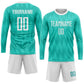 Custom Aqua White Sublimation Soccer Uniform Jersey Limited