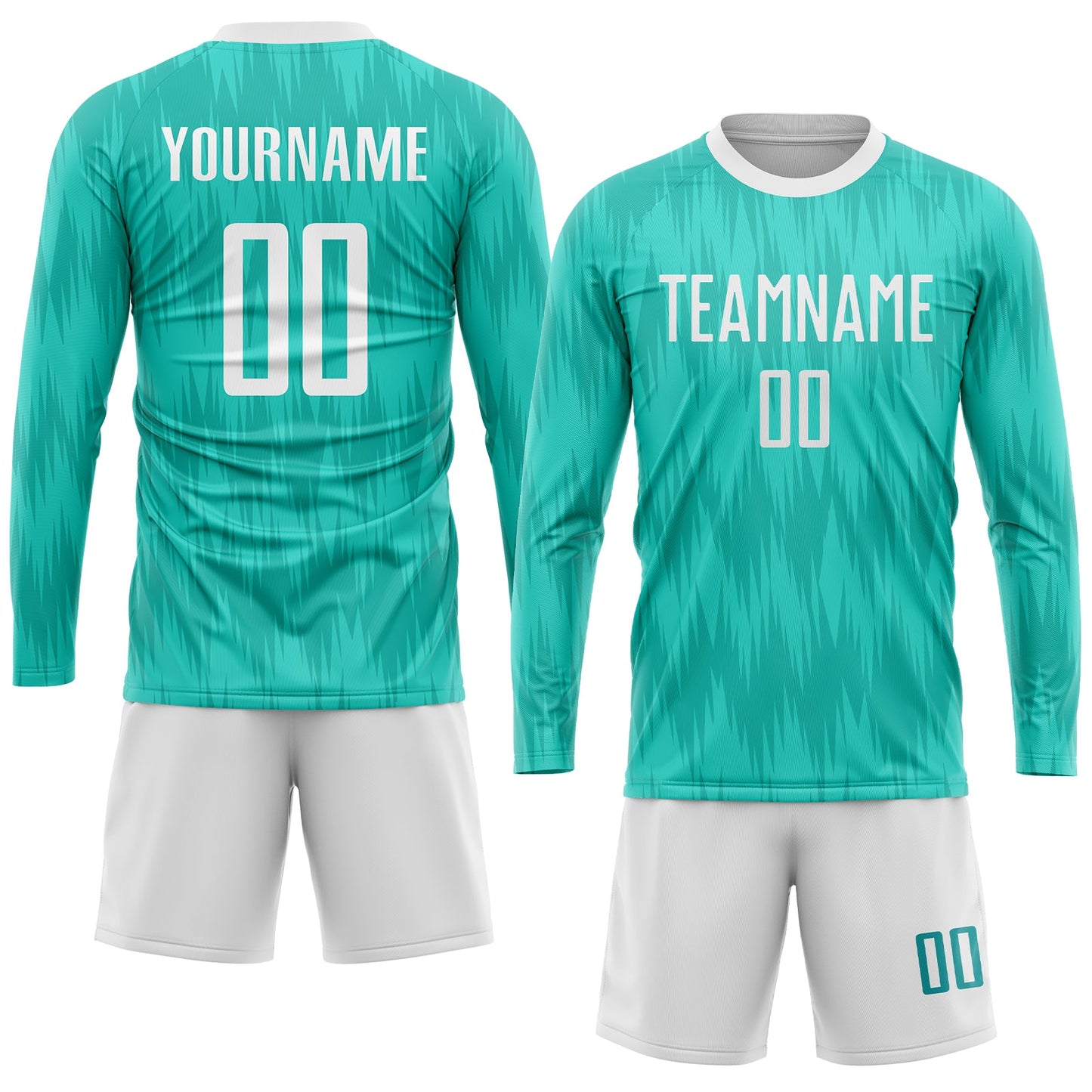 Custom Aqua White Sublimation Soccer Uniform Jersey Limited