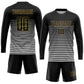 Custom Black Black-Old Gold Sublimation Soccer Uniform Jersey Limited