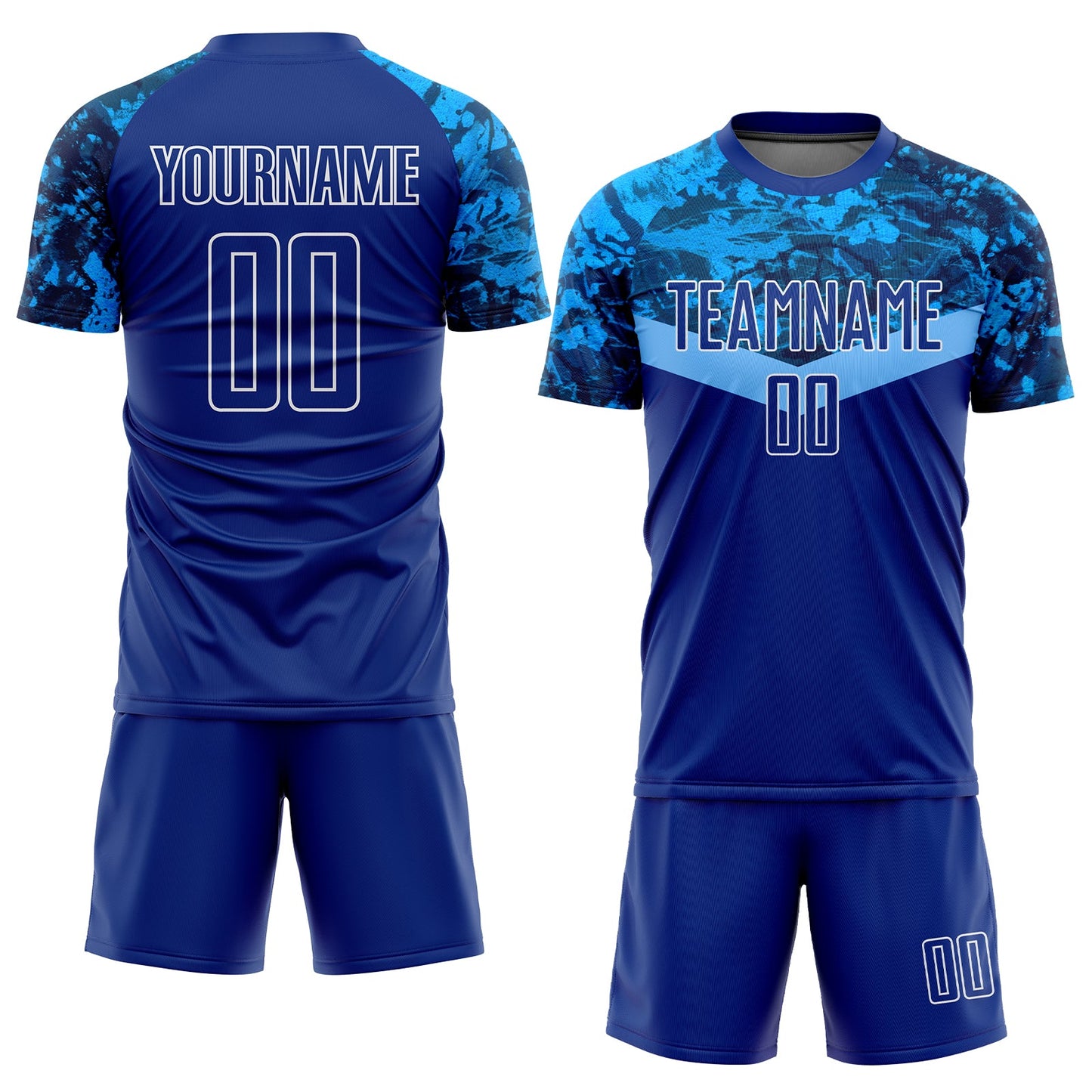 Custom Royal Royal-Light Blue Sublimation Soccer Uniform Jersey Limited