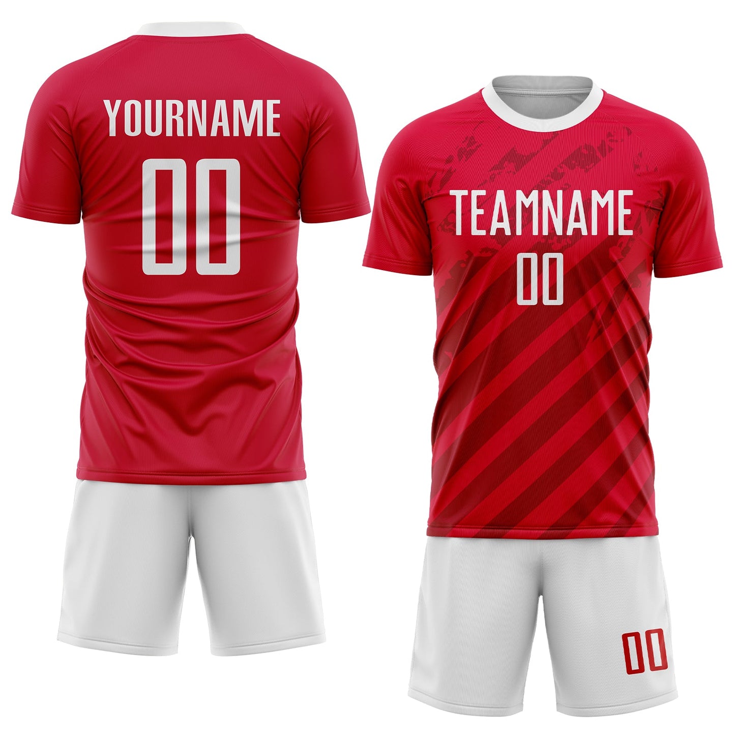 Custom Red White Sublimation Soccer Uniform Jersey Limited
