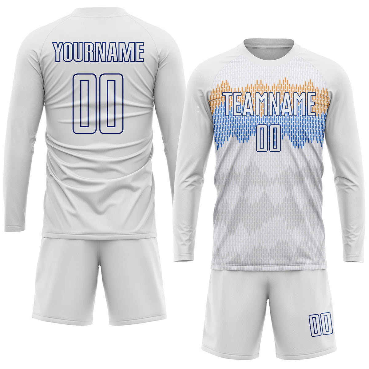 Custom White Royal Sublimation Soccer Uniform Jersey Limited