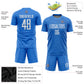 Custom Light Blue White Sublimation Soccer Uniform Jersey Limited
