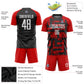 Custom Red White-Black Sublimation Soccer Uniform Jersey Limited