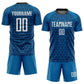 Custom Blue White-Black Sublimation Soccer Uniform Jersey Limited