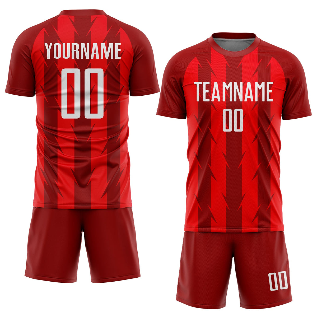 Custom Red White Sublimation Soccer Uniform Jersey Limited