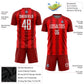 Custom Red White Sublimation Soccer Uniform Jersey Limited