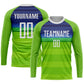 Custom Neon Green White-Royal Sublimation Soccer Uniform Jersey Limited