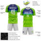 Custom Neon Green White-Royal Sublimation Soccer Uniform Jersey Limited