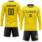 Custom Gold Black Sublimation Soccer Uniform Jersey Limited