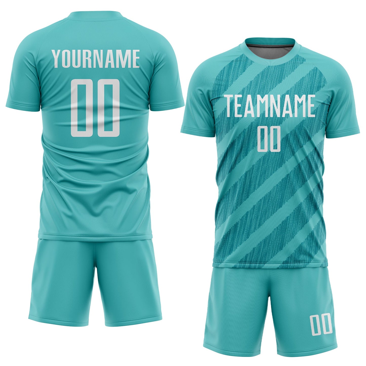 Custom Aqua White Sublimation Soccer Uniform Jersey Limited