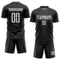 Custom Black White-Neon Green Sublimation Soccer Uniform Jersey Limited