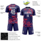 Custom Figure White-Purple Sublimation Soccer Uniform Jersey Limited