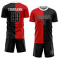 Custom Red Black-White Sublimation Split Fashion Soccer Uniform Jersey Limited