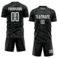 Custom Black White-Kelly Green Sublimation Soccer Uniform Jersey Limited