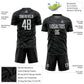 Custom Black White-Kelly Green Sublimation Soccer Uniform Jersey Limited