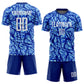 Custom Royal White-Light Blue Sublimation Soccer Uniform Jersey Limited