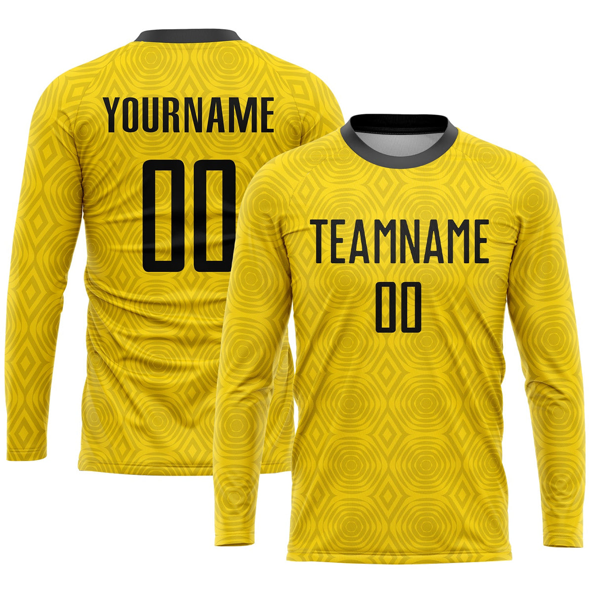 Custom Gold Black Sublimation Soccer Uniform Jersey Limited