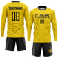 Custom Gold Black Sublimation Soccer Uniform Jersey Limited