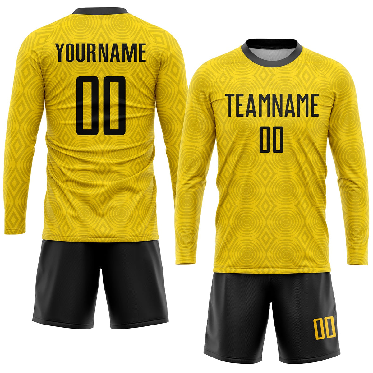 Custom Gold Black Sublimation Soccer Uniform Jersey Limited