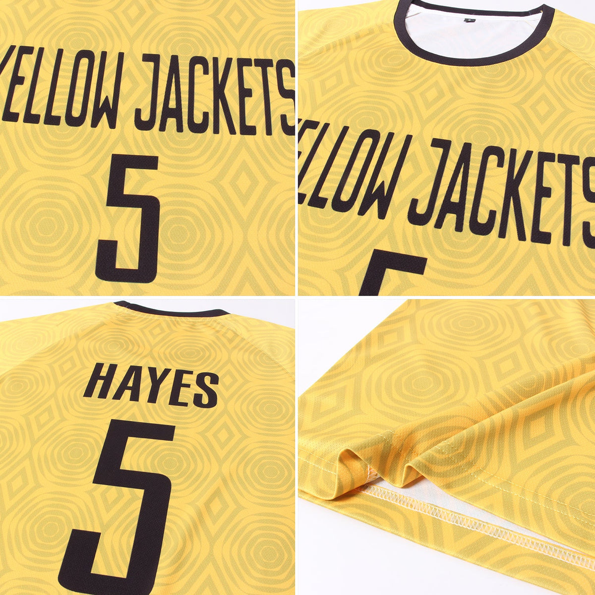 Custom Gold Black Sublimation Soccer Uniform Jersey Limited