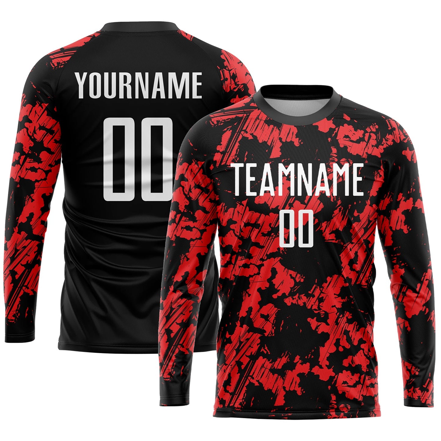Custom Red White-Black Sublimation Soccer Uniform Jersey Limited