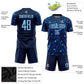 Custom Navy Light Blue-Royal Sublimation Soccer Uniform Jersey Limited