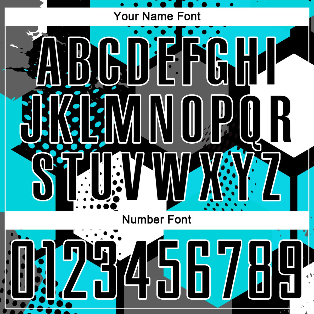 Custom Aqua Black-White Sublimation Soccer Uniform Jersey Limited