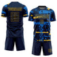 Custom Navy Navy-Gold Sublimation Soccer Uniform Jersey Limited