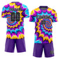 Custom Tie Dye Black-White Sublimation Soccer Uniform Jersey Limited