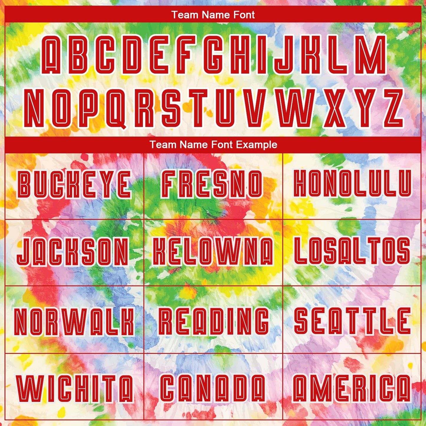 Custom Tie Dye Red-White Sublimation Soccer Uniform Jersey Limited