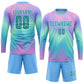 Custom Tie Dye Teal-White Sublimation Soccer Uniform Jersey Limited