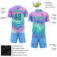 Custom Tie Dye Teal-White Sublimation Soccer Uniform Jersey Limited