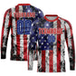Custom White Royal-Red American Flag Fashion Sublimation Soccer Uniform Jersey Limited
