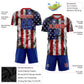 Custom White Royal-Red American Flag Fashion Sublimation Soccer Uniform Jersey Limited