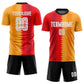 Custom Gold White-Black Sublimation Soccer Uniform Jersey Limited