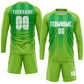 Custom Neon Green White-Kelly Green Sublimation Soccer Uniform Jersey Limited