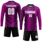 Custom Purple White-Pink Sublimation Soccer Uniform Jersey Limited