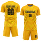 Custom Gold Black Sublimation Soccer Uniform Jersey Limited