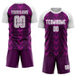 Custom Purple White Sublimation Soccer Uniform Jersey Limited