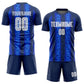 Custom Navy White-Royal Away Sublimation Soccer Uniform Jersey Limited