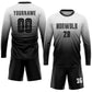 Custom White Black Sublimation Fade Fashion Soccer Uniform Jersey Limited