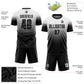 Custom White Black Sublimation Fade Fashion Soccer Uniform Jersey Limited